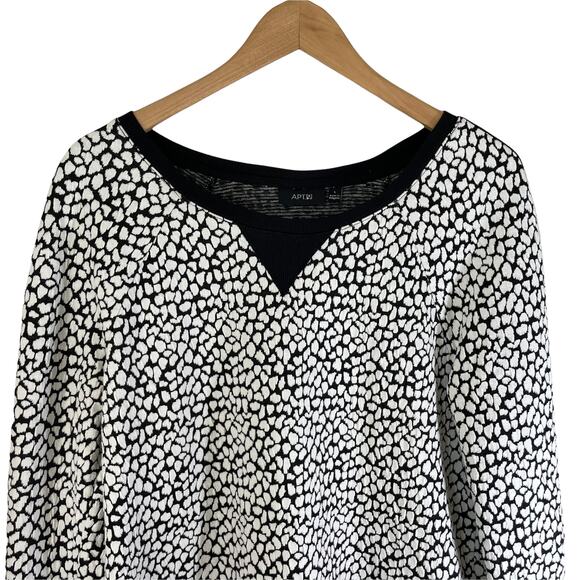 APT. 9 Women's Long Sleeve Animal Print Pullover Sweater Sz Large Mob Wife Cozy - Picture 4 of 8